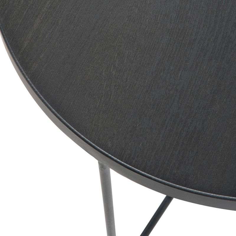Table gigogne design noire - Oba