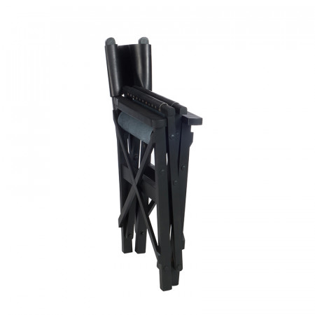 Chaise cinéma pliante design en cuir noir - Regi