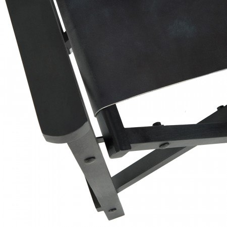 Chaise réalisateur pliante design cuir noir - Regi