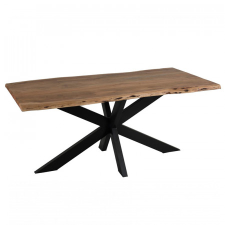 Table tronc d'arbre pied métal industriel - Tiler