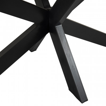 Table tronc d'arbre industrielle pied central en métal - Tiler
