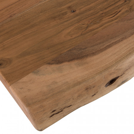 Table tronc d'arbre pied central en métal industriel - Tiler