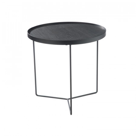 Bout de canapé noir contemporain - Oba