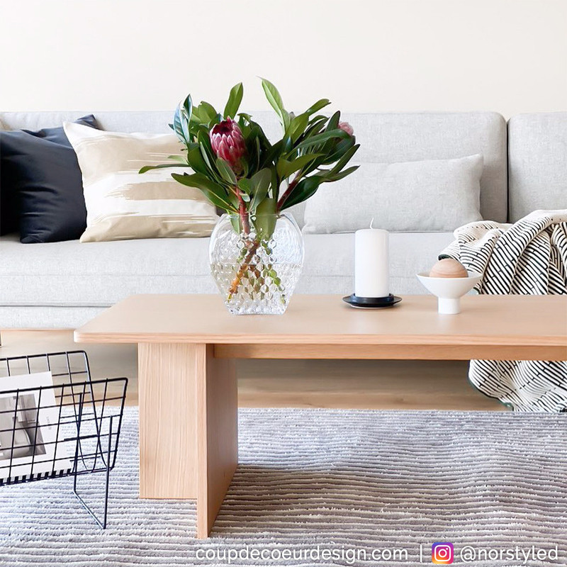 Table basse design en bois rectangulaire Hubsch - Sine
