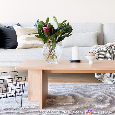 Table basse design en bois rectangulaire Hubsch - Sine