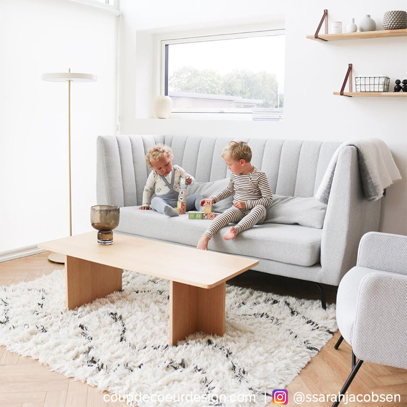 Table basse rectangulaire en bois design Hubsch - Sine