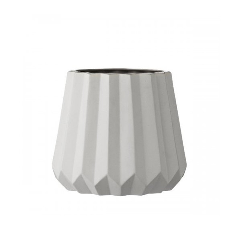 Pot de fleur blanc géométrique design