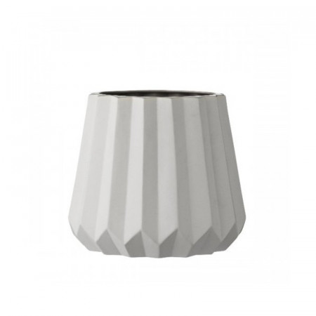 Pot de fleur blanc géométrique design