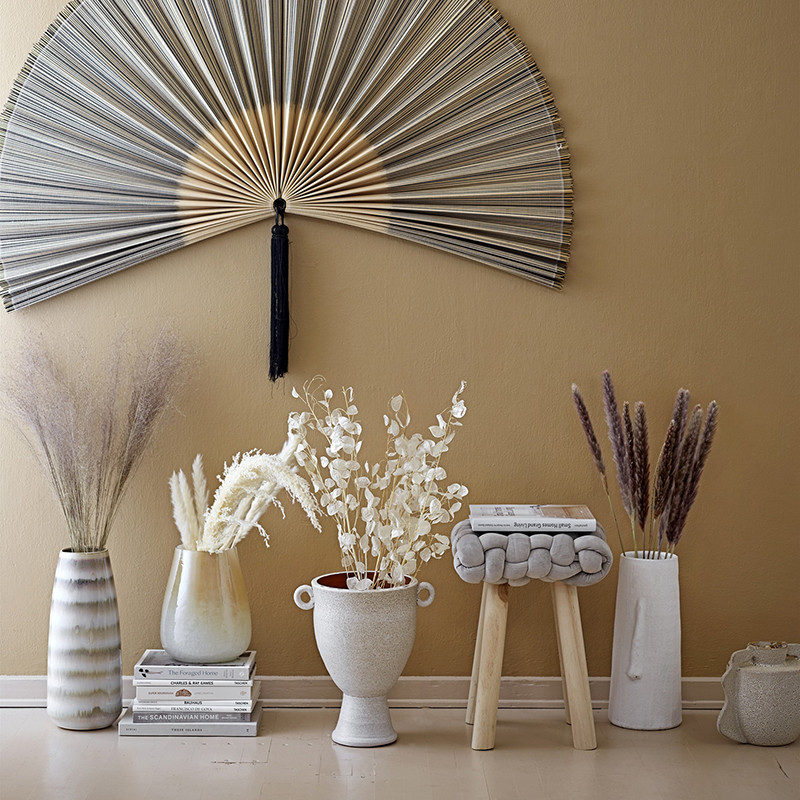 Grand vase déco visage blanc en terre cuite Bloomingville - Terra 