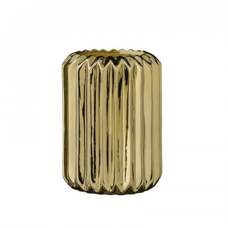 Vase doré géométrique design Bloomingville - Erode