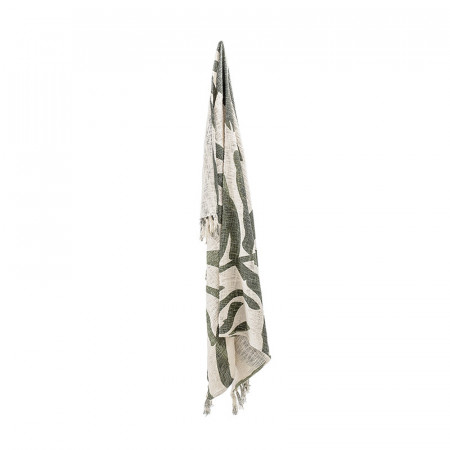 Plaid imprimé feuillage tropical - Zaya 