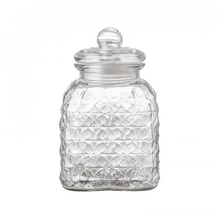 Bonbonnière en verre transparent design H 25,50cm - Tagada 