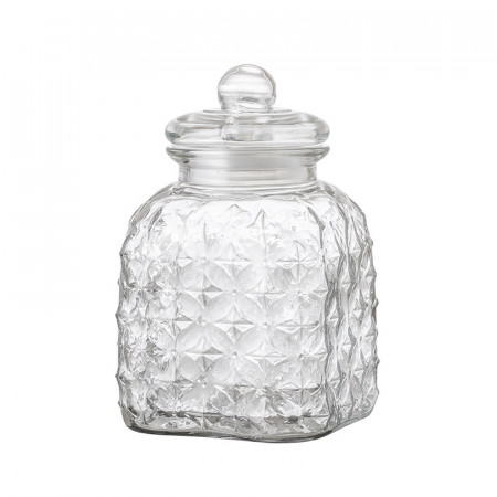 Bonbonnière en verre transparent design H 25,50cm - Tagada 