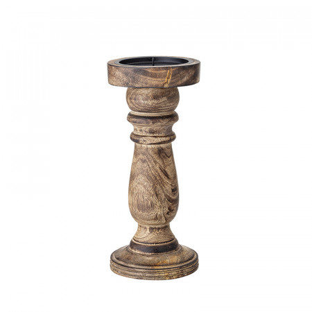 Petit bougeoir en bois design H 21cm - Paulo 