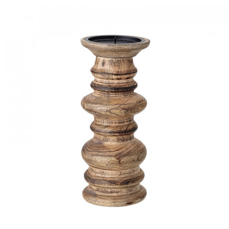 Bougeoir en bois design H24,50cm - Paulo 