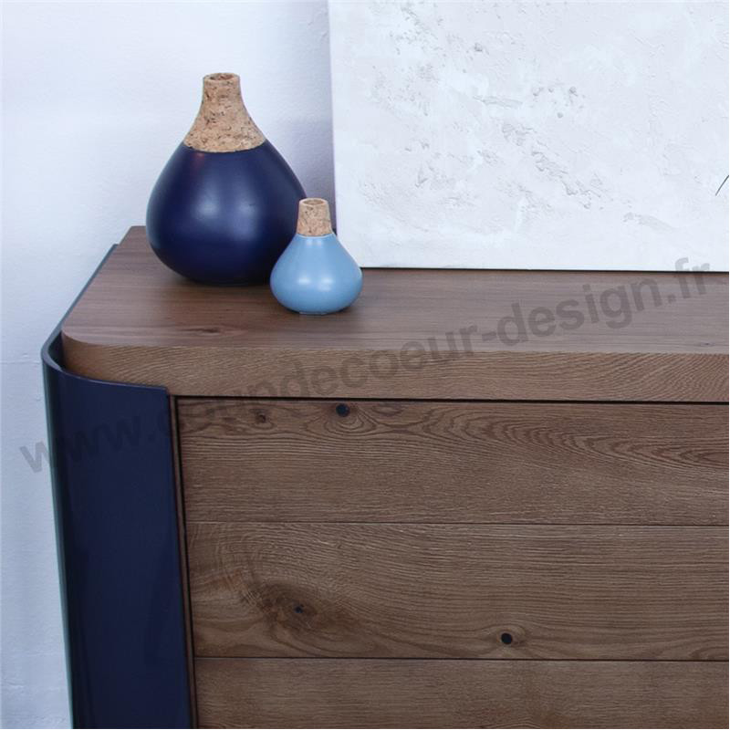 Petit vase bleu clair et liège scandinave - Ruben 