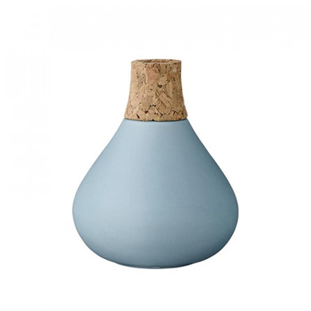 Petit vase bleu clair et liège scandinave - Ruben 