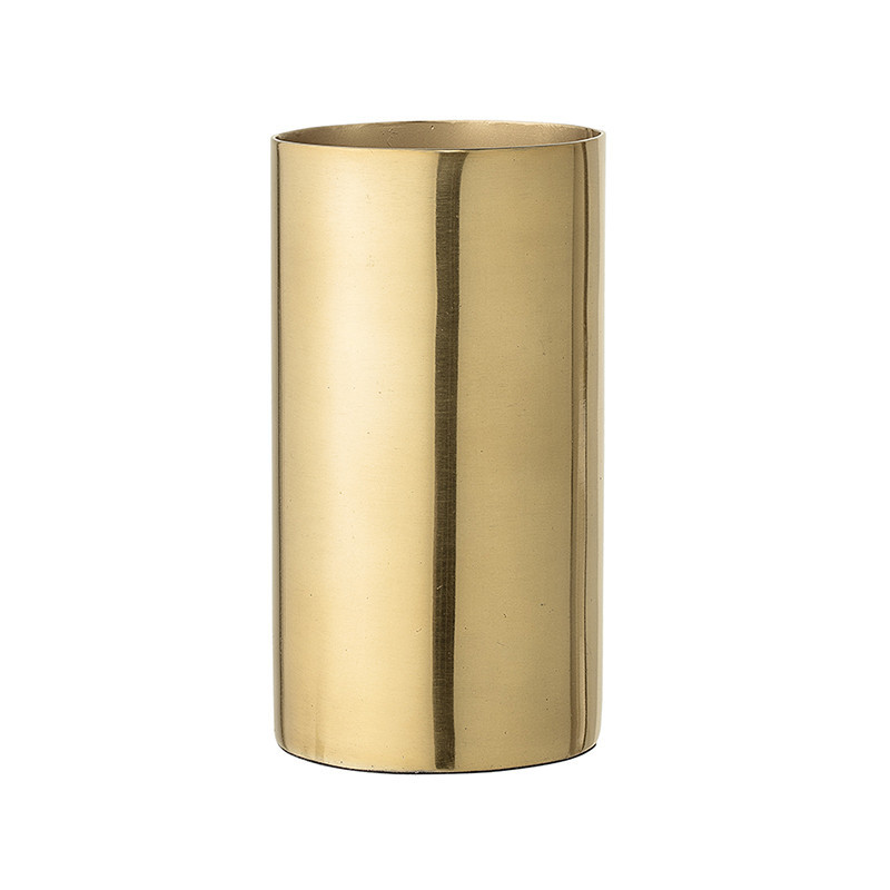 Vase bleu doré design Bloomingville en aluminium - Gold 