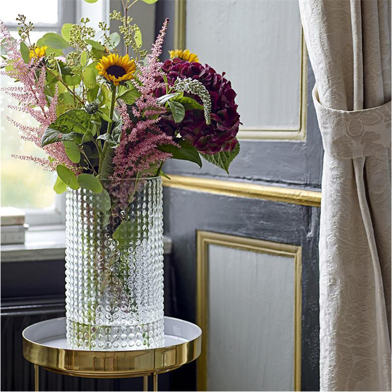 Vase en verre Bloomingville relief bulles - Bottle 
