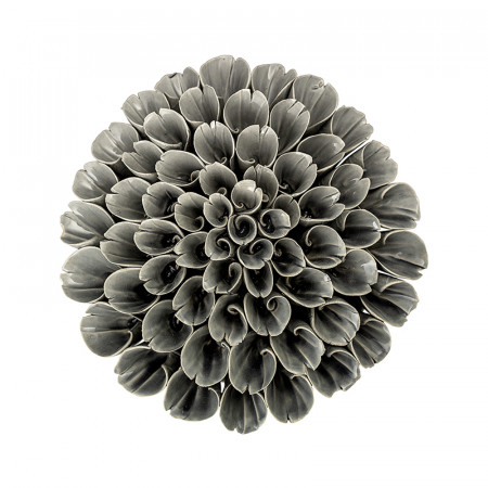 Objet déco fleur en pierre grise Ocean Bloomingville