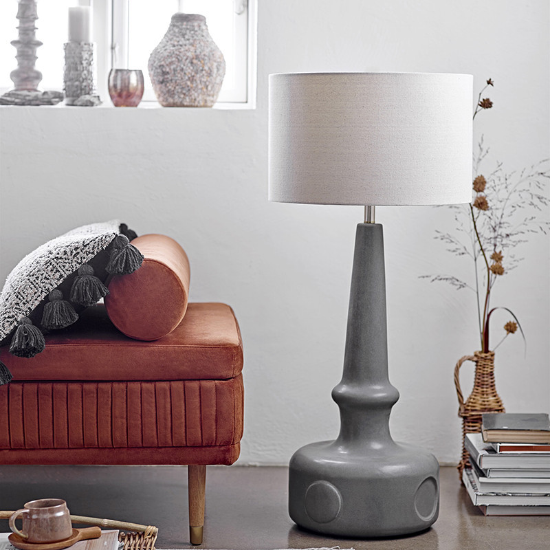 Méridienne orange en velours design Bloomingville