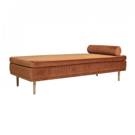 Méridienne en velours orange design  Bloomingville
