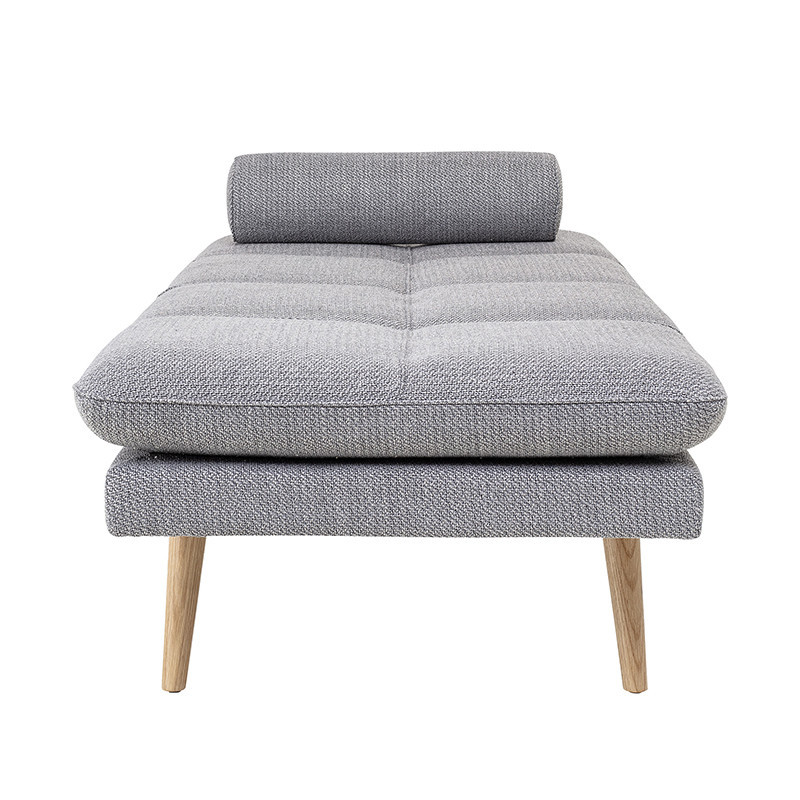 Méridienne scandinave en tissu gris Bloomingville - Grace 
