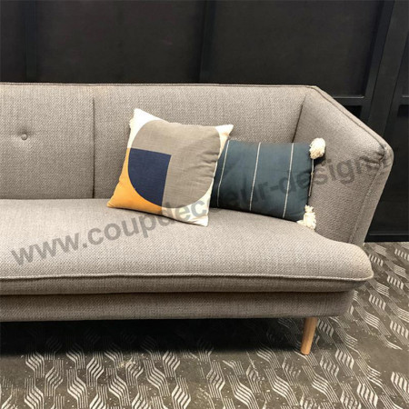 Canapé scandinave gris 2 places dossier capitonné - Grey 