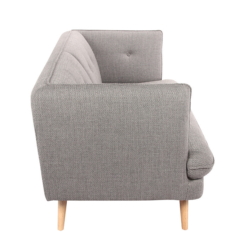Canapé gris scandinave 2 places dossier capitonné Bloomingville