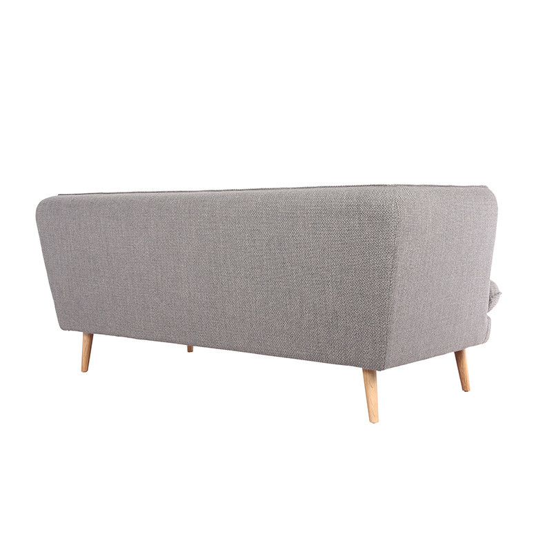 Canapé scandinave gris 2 places dossier capitonné - Grey 