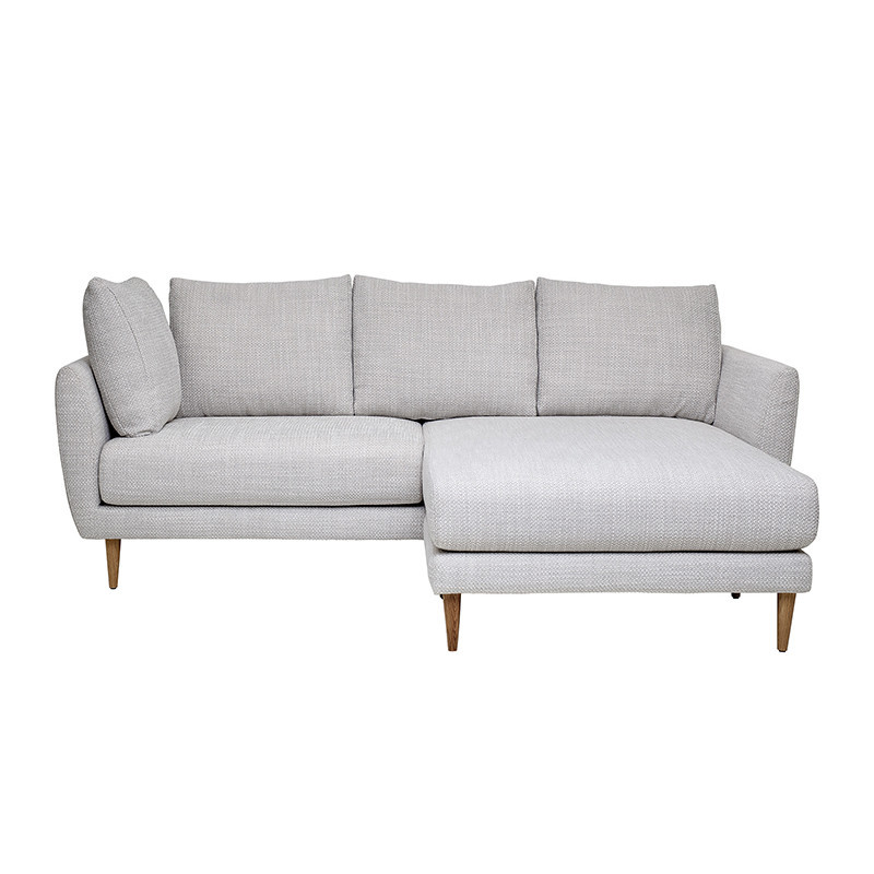 Canapé d'angle tissu gris avec méridienne modulable Bloomingville - Sweet