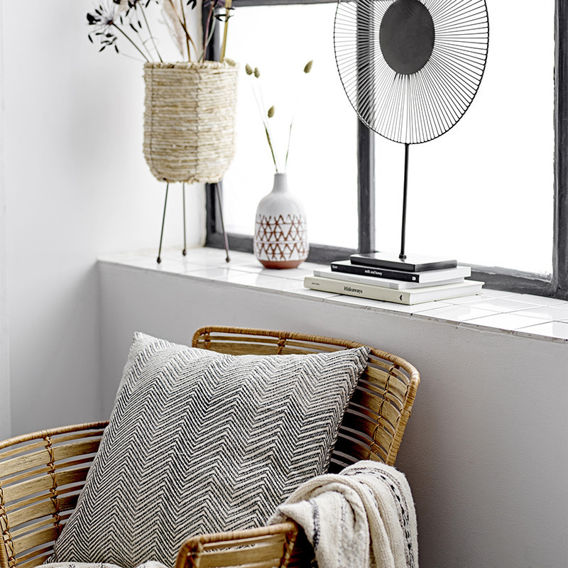 Chaise rotin design avec accoudoirs Bloomingville - Lena 