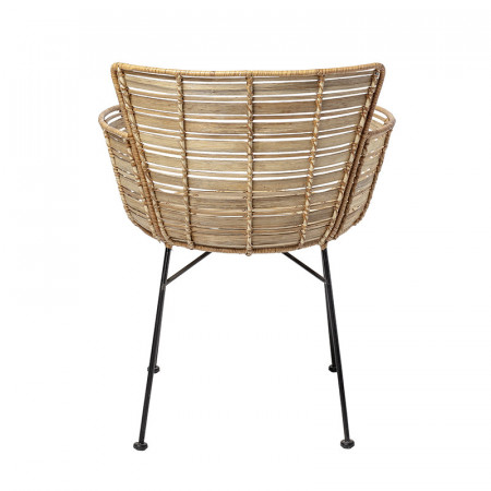 Chaise rotin design avec accoudoirs Bloomingville - Lena 