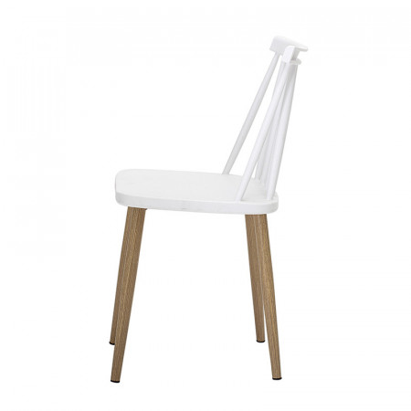 Chaise blanche de jardin design à barreaux Bloomingville