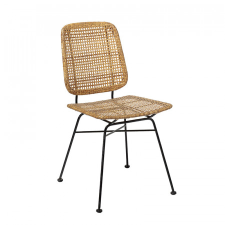 Chaise en rotin tressé rétro Bloomingville