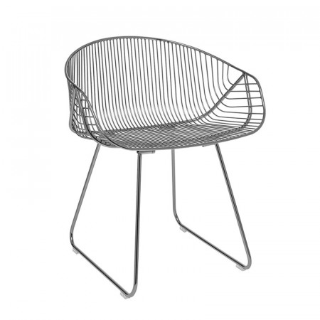 Chaise métal chromé design Bloomingville