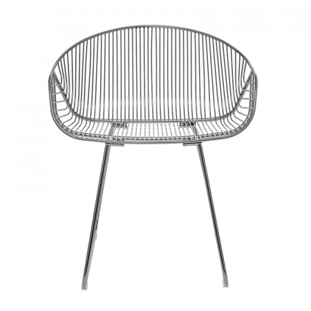 Chaise en métal chromé design Bloomingville