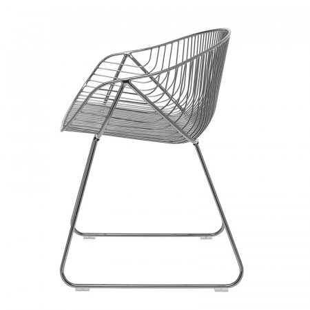 Chaise large design métal chromé Bloomingville