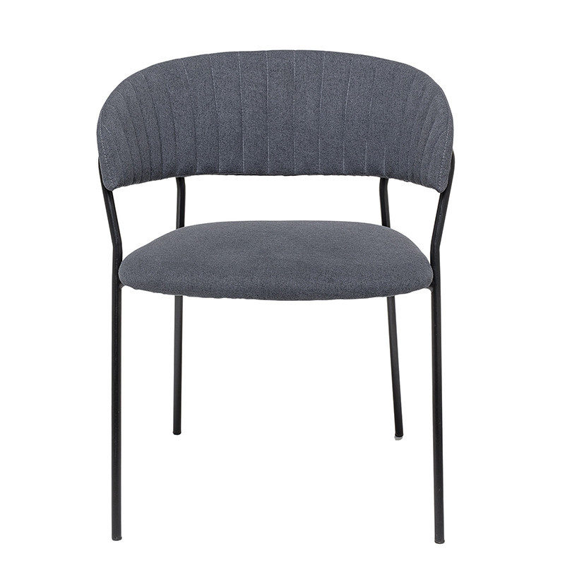 Chaise grise salle à manger art déco avec accoudoirs Bloomingville