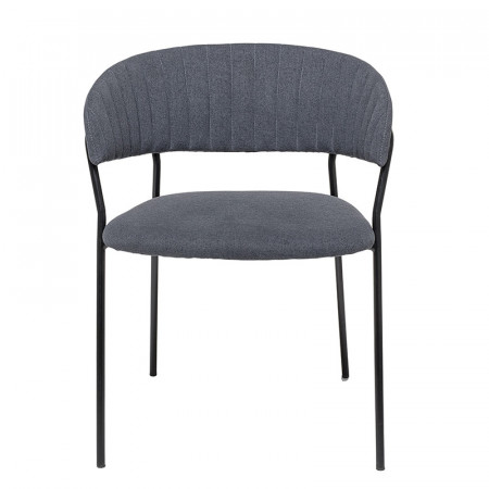 Chaise grise salle à manger art déco avec accoudoirs Bloomingville