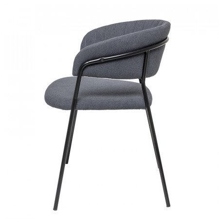 Chaise grise art déco avec accoudoirs Bloomingville