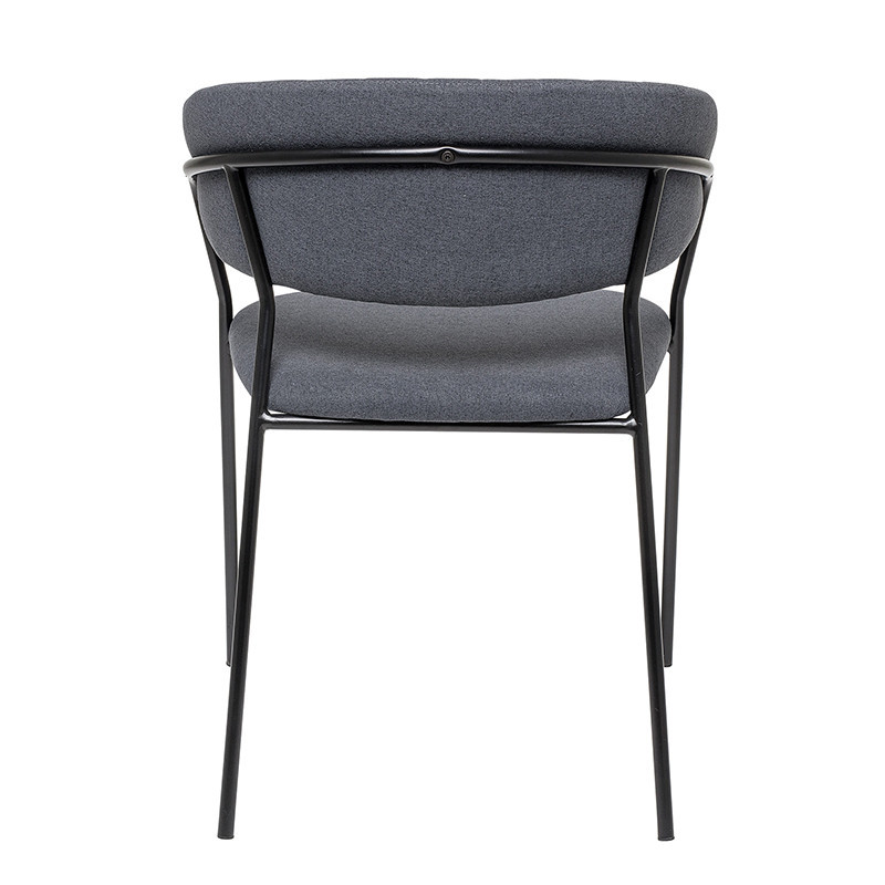 Chaise salle à manger design vintage grise avec accoudoirs Bloomingville