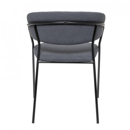 Chaise salle à manger design vintage grise avec accoudoirs Bloomingville