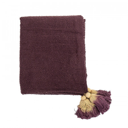 Plaid violet à pompons Bloomingville - Viva 
