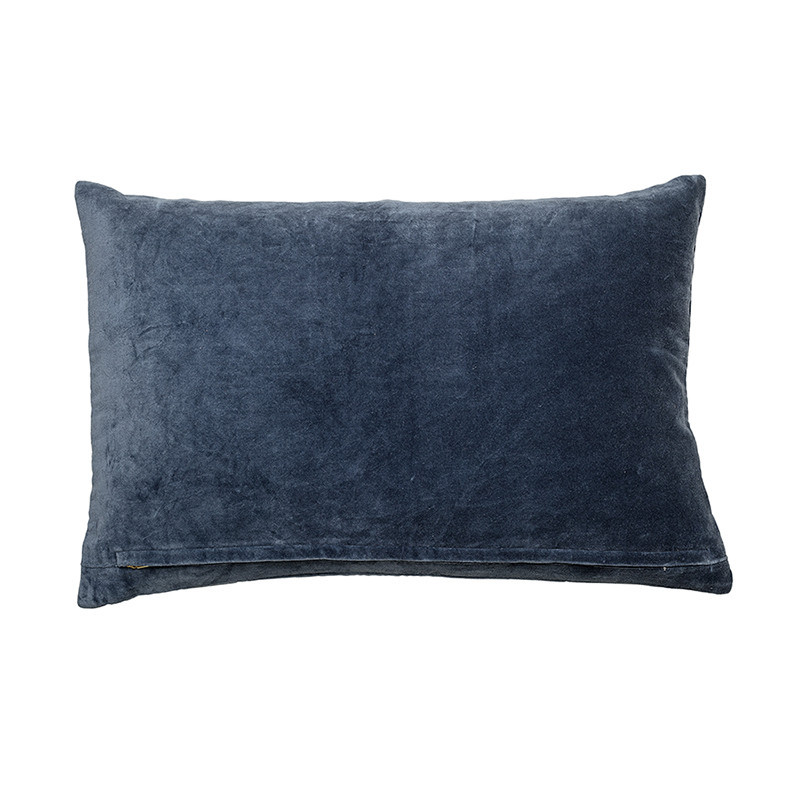 Coussin bleu velours Bloomingville 60x40 - Royal 