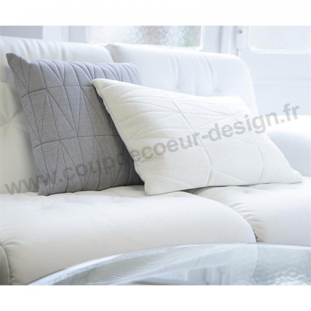 Coussin blanc matelassé design Bloomingville 60x40 - Cotton 