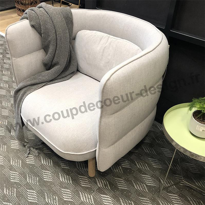 Fauteuil scandinave Bloomingville gris clair - Yolan