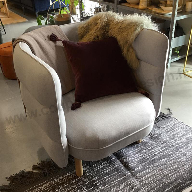 Fauteuil scandinave gris clair Bloomingville - Yolan