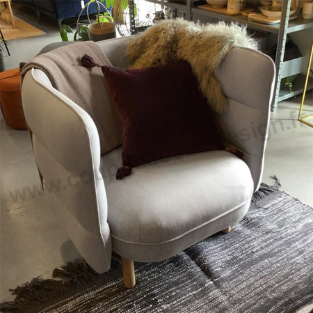 Fauteuil scandinave gris clair Bloomingville - Yolan