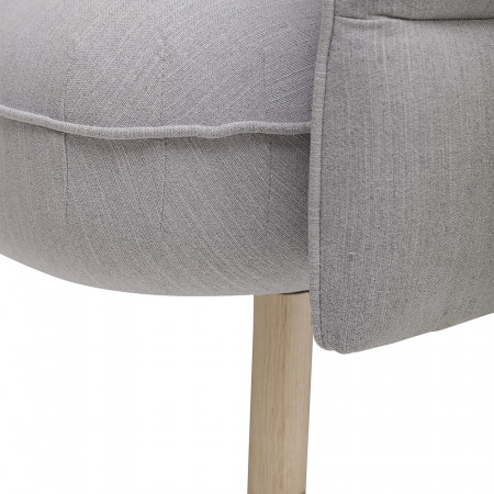 Fauteuil Bloomingville gris clair scandinave - Yolan 
